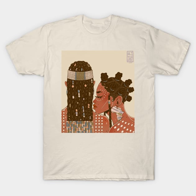 African Girls T-Shirt by AlijhaeArts